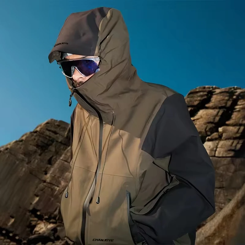 Custom Outdoor Softshell Jacket Water Resistant OEM Waterproof Windproof Hiking Snowboard Ripstop Nylon Windbreaker Men's Jacket gallery 8