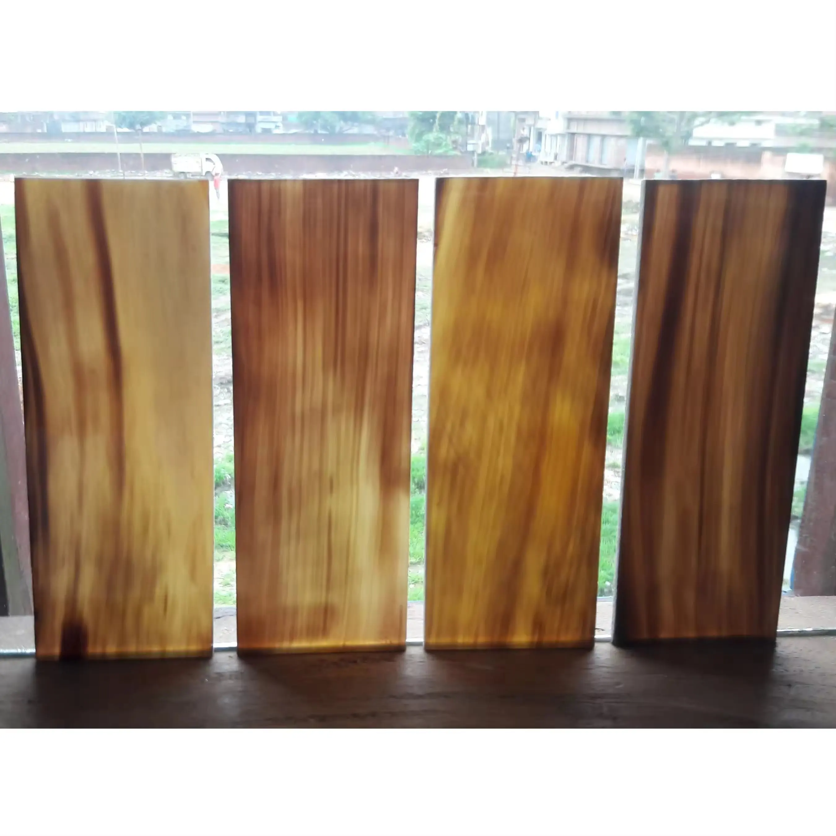 Light Brown Blank Buffalo Horn Plates Natural Cow Horn Scales for Spectacle Frames & Knife Handles
