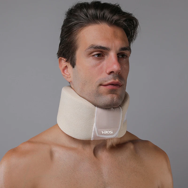 VBOSI Wholesale Medical Breathable Adjustable Sponge Neck Support Cervical Collar Neck Pain Relief Brace Travel Pillow Belt