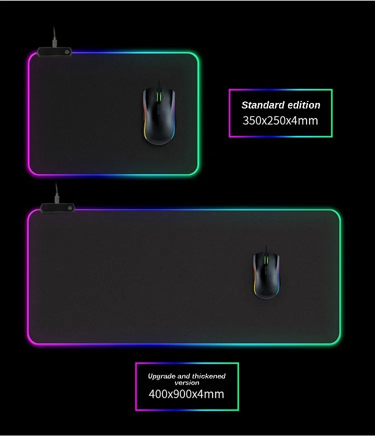 High Quality Large Sublimation Gaming Mouse Pad Xxl Rgb Led Lighting