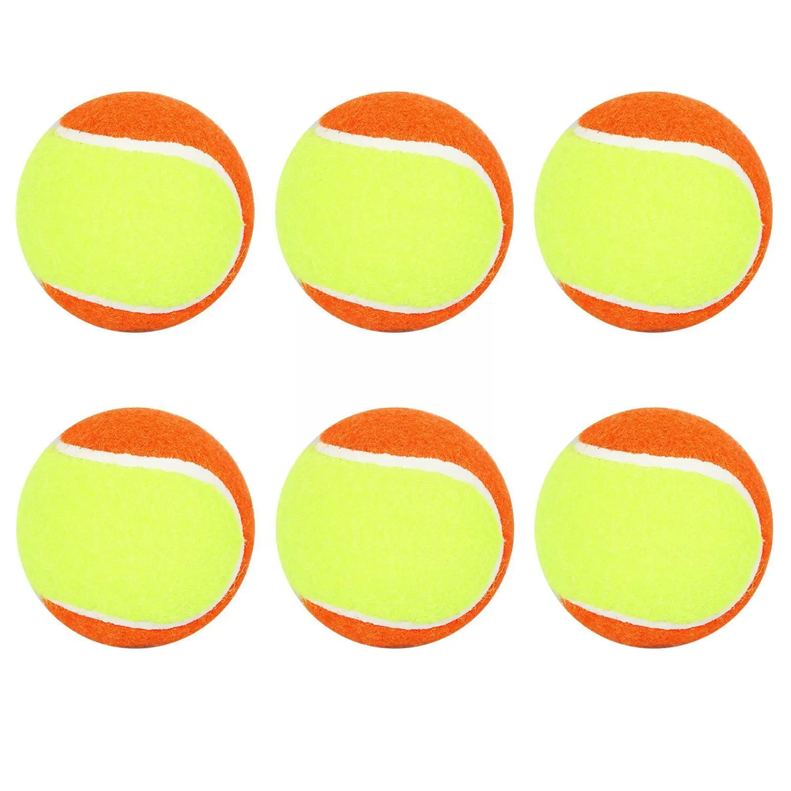 6cm Kids Soft Training Beach Tennis Ball Rubber Material Orange Color