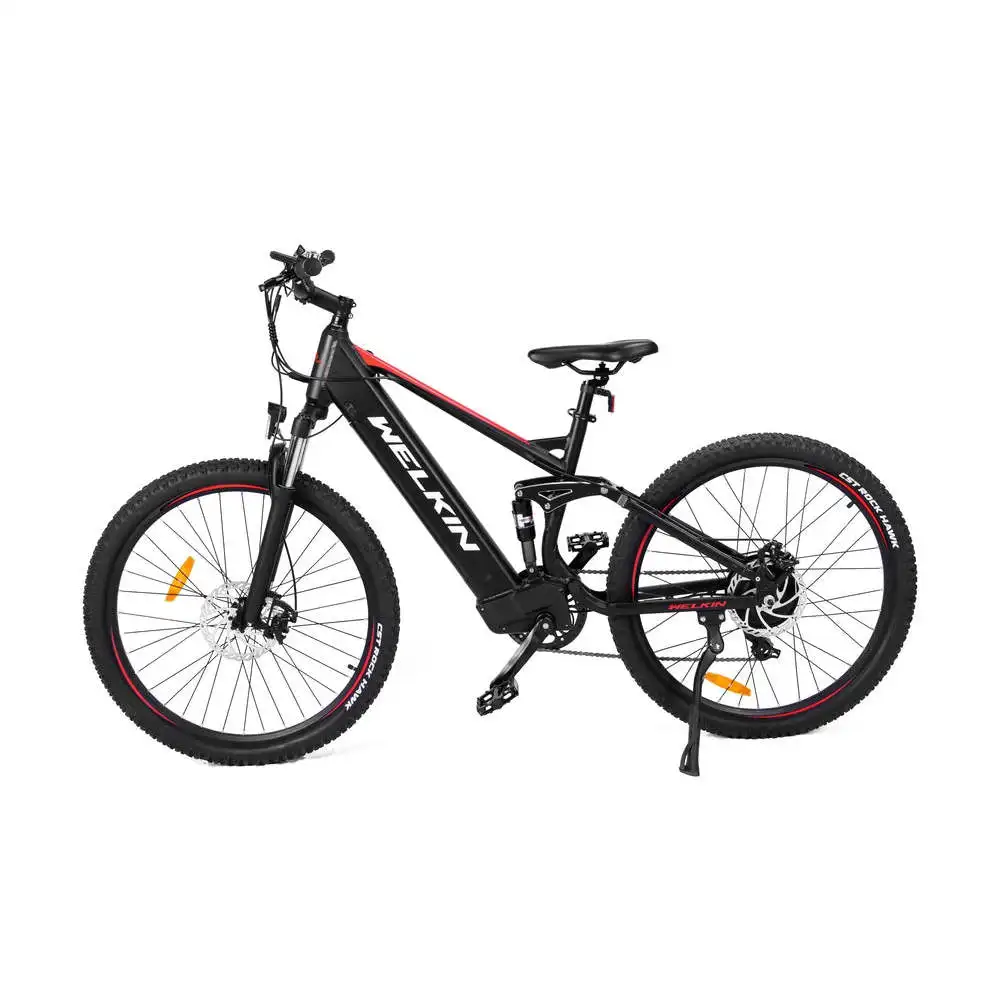 WELKIN WKES002 Mountain Electric Bike Lightweight Aluminum Frame 48v 13ah Rear Hub Motor 60km Range per Integrated 48v Lithium