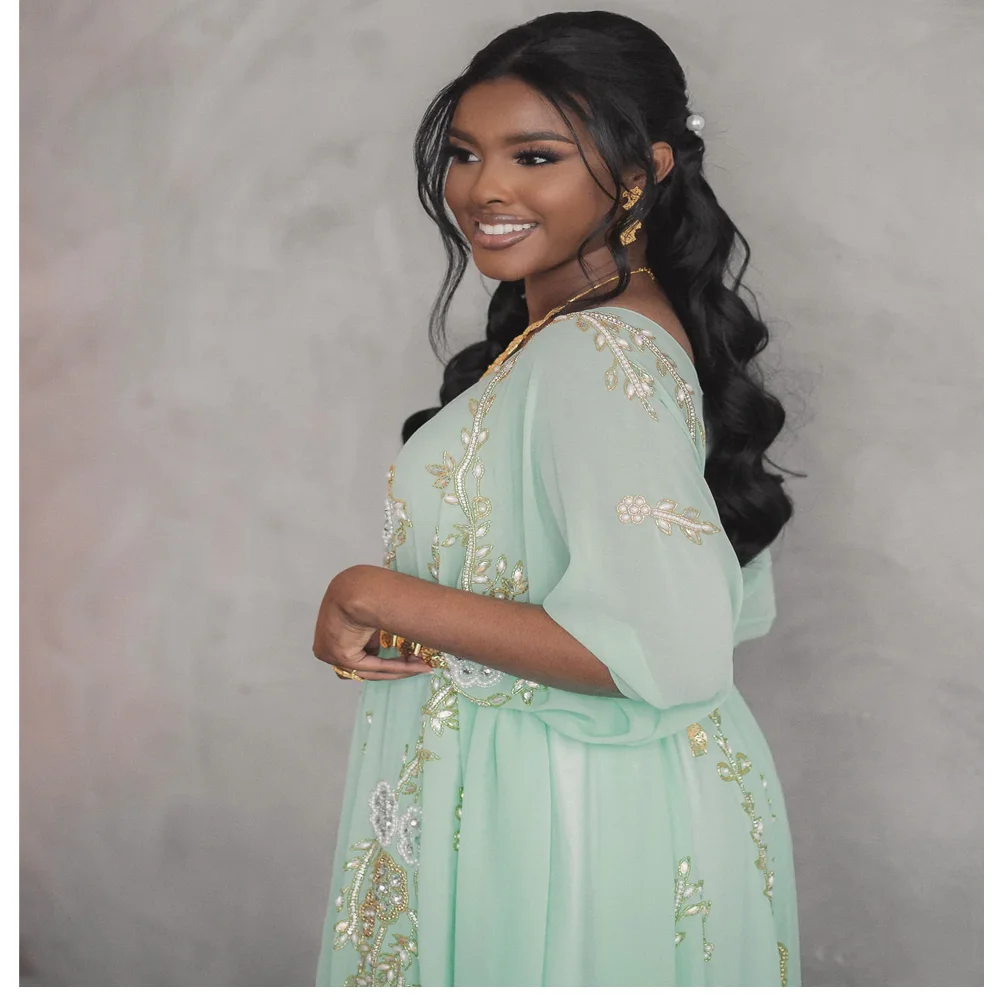 somali bridesmaid dresses Daring Dahabo (Dark Green) - Somali Bridal Dirac