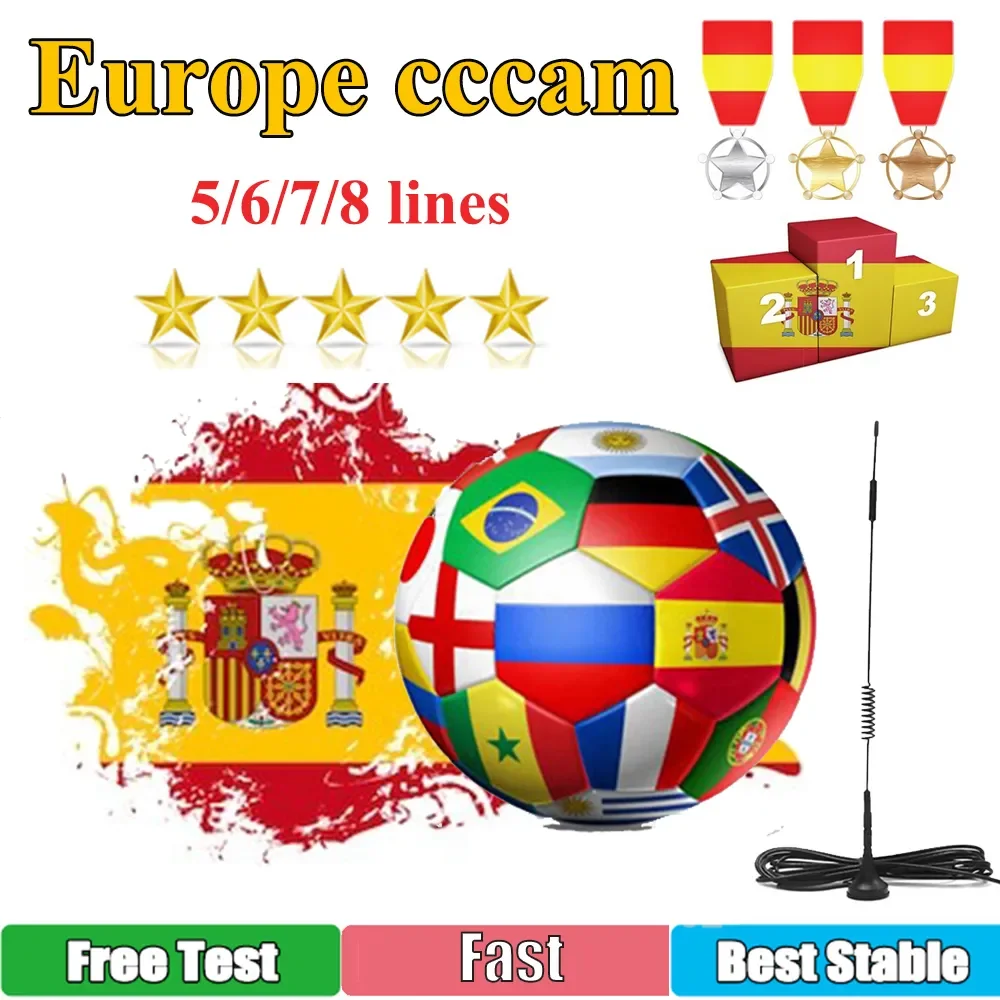 2023 Stable Cccam Oscam Europe 8 Lines Poland Portugal Servidor Spain ...