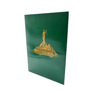 Factory Price Customize Design Print LOGO A4 Colorful Cardboard Fashion Document Stock Presentation File Folders With Pocket