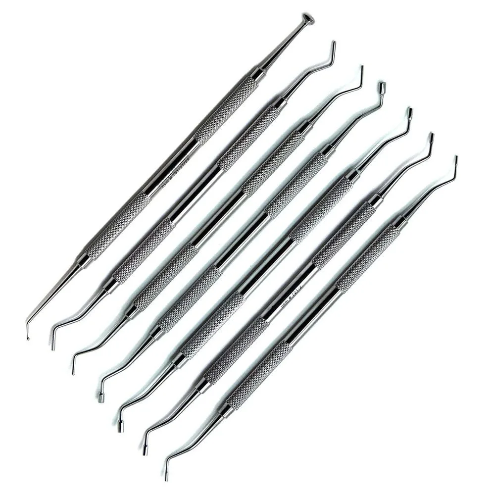 7 Pcs Dental Composite Plastic Amalgam Pluggers Burnisher Cavity ...