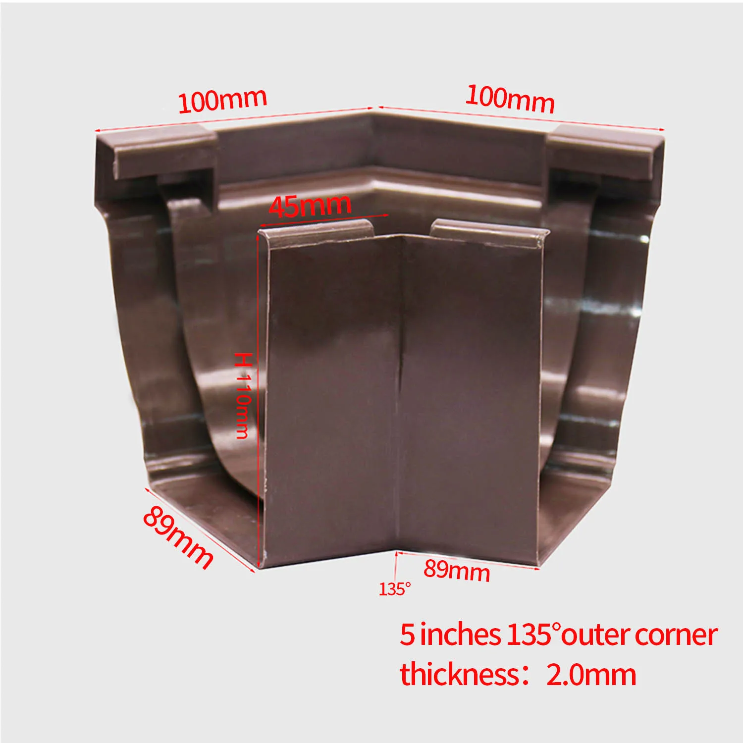 China Factory PVC Rain Gutter Building's Roofing Rainwater Drainage System PVC Gutter Water Collector and Downpipe
