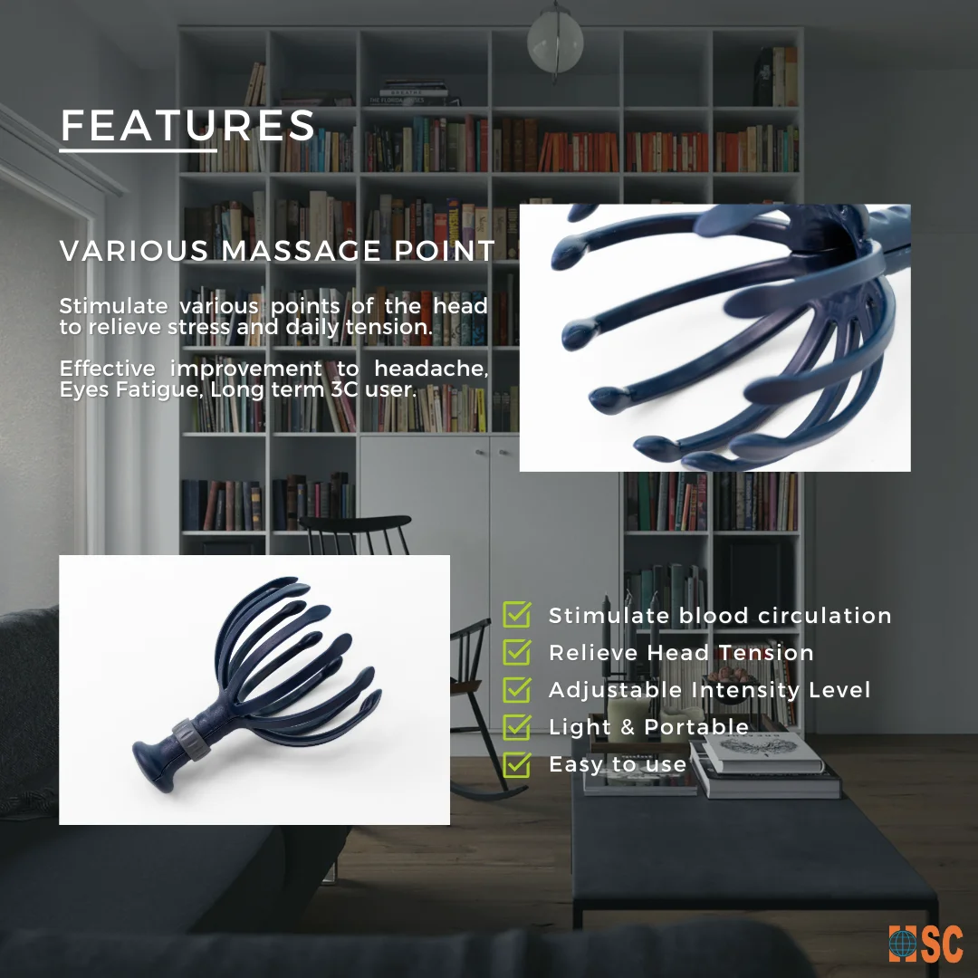 Light Weight Scalp Massager Buy Pp 4 Level Adjustable Head Massager