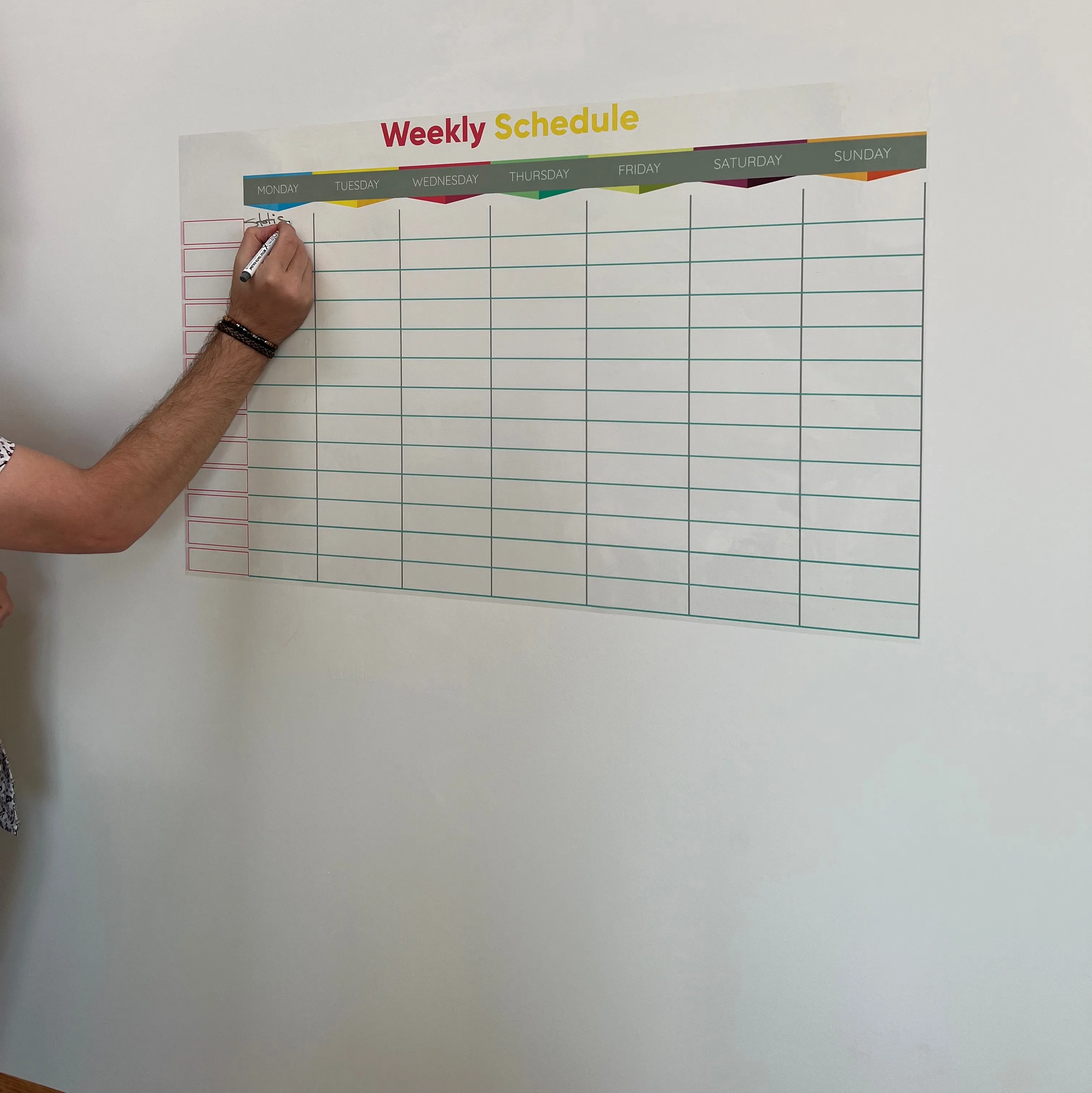 2025 Модель 9 органайзер для еженедельного планировщика эффективное управление временем многоразовая доска сухого стирания стеклянная Металлическая магнитная