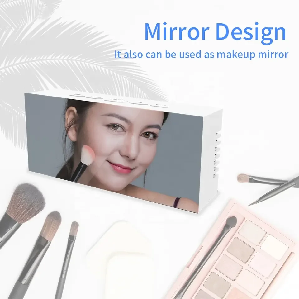 Hot Sale Decoration Gift Modern Desk Table Led Digital Snooze Alarm Mirror Clocks for Home Office