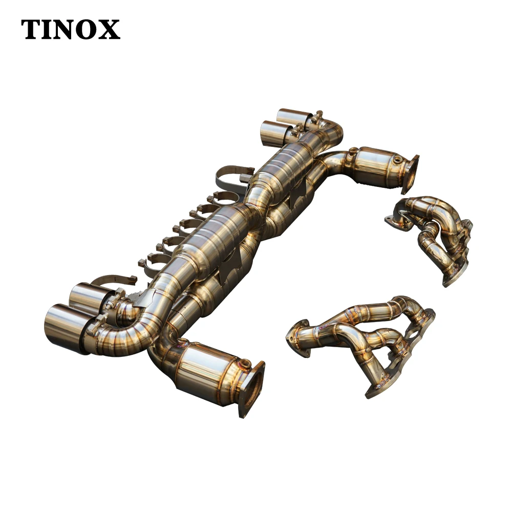 Performance Titanium Alloy Catback Exhaust System With Header For Porsche 911/991 Turbo S