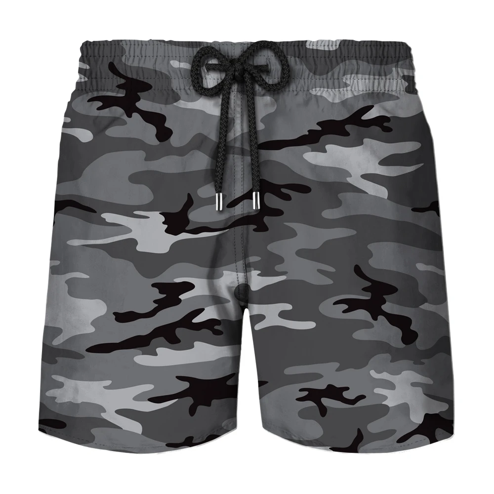 2023 Camouflage Print Customized Men's Swim Shorts 3D Beach Fiess Good Quality Custom Design Men Shorts628_voghion.com