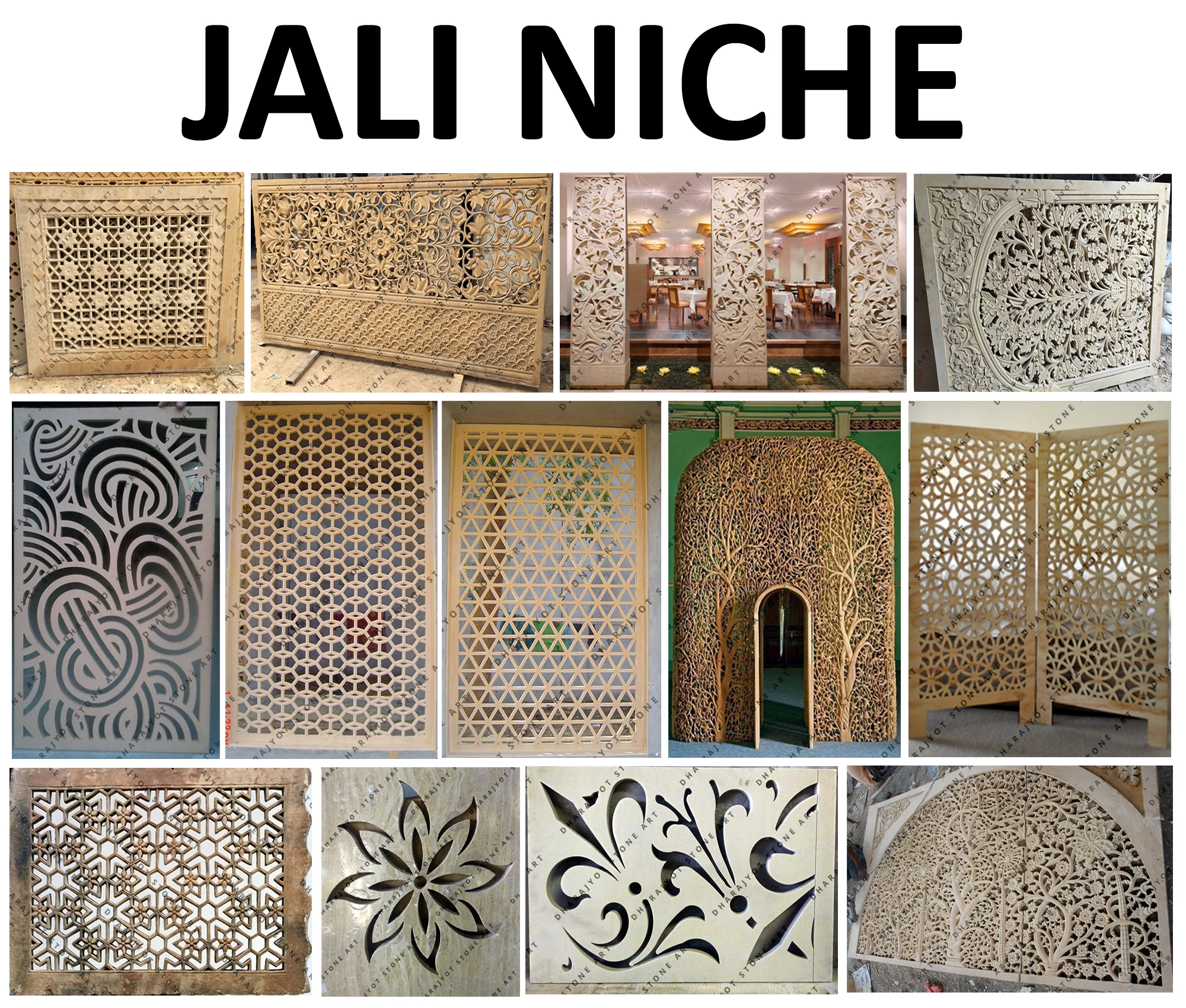 Sandstone Home Exterior Wall Jali Decor Sandstone Carving Jali