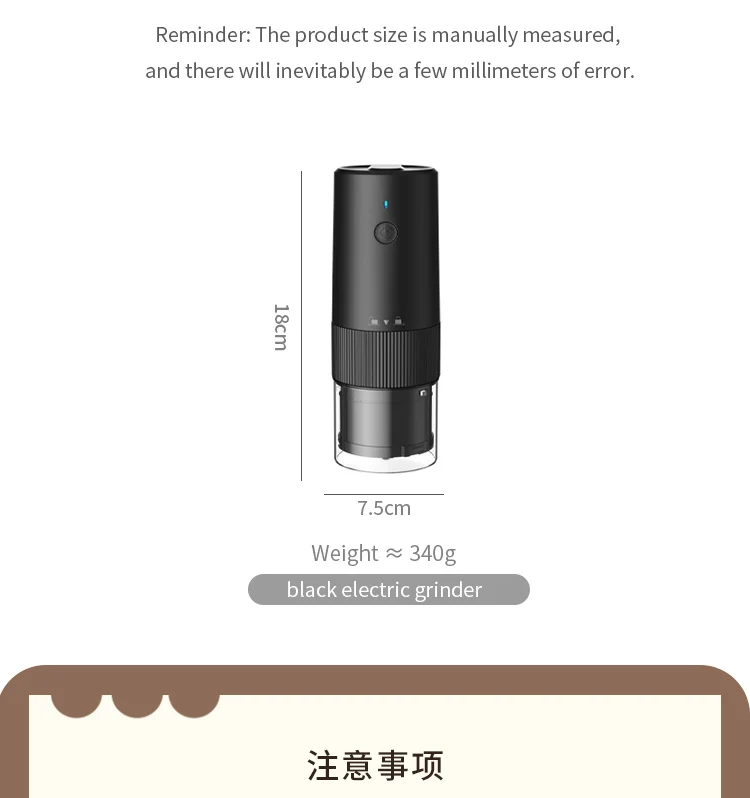 Siyue Electric Grinder Coffee Machine Manuel Pod Grinders Portable Burr Mill 20g Manual