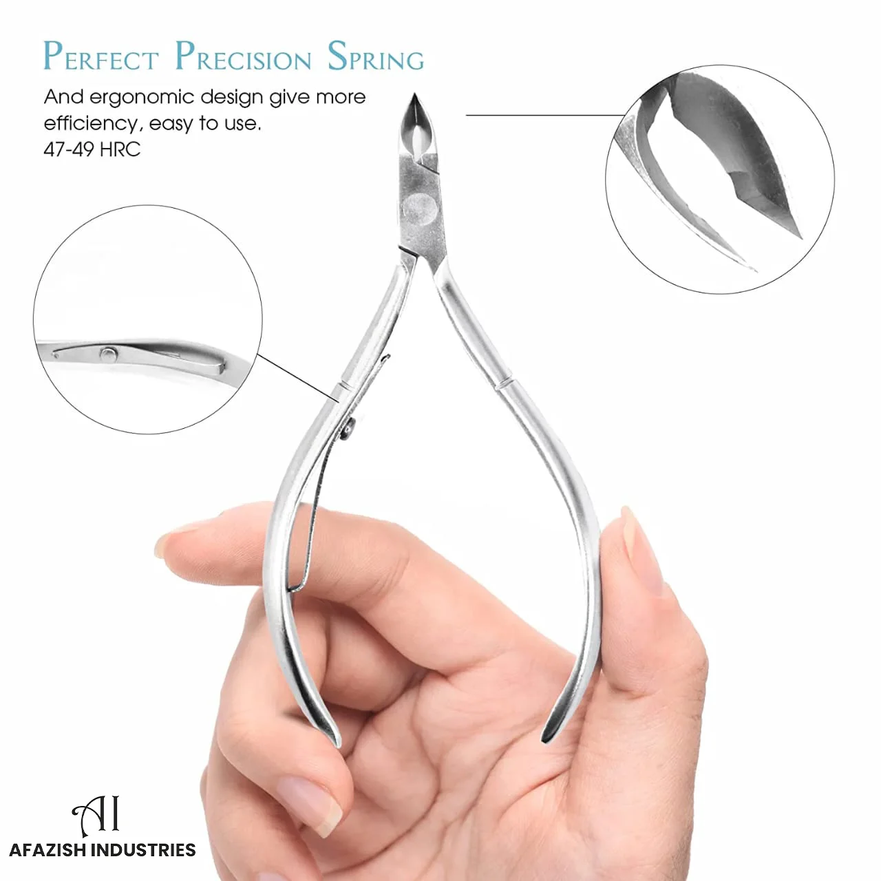 Cuticle Nipper With Wire Spring Nail Manicure Scissors Dead Skin