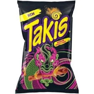 Takis Rolled Tortilla Chips Fuego Hot Chili Lime & Blue Heat Pepper Limited Edition Bulk Spicy Taste Packaging