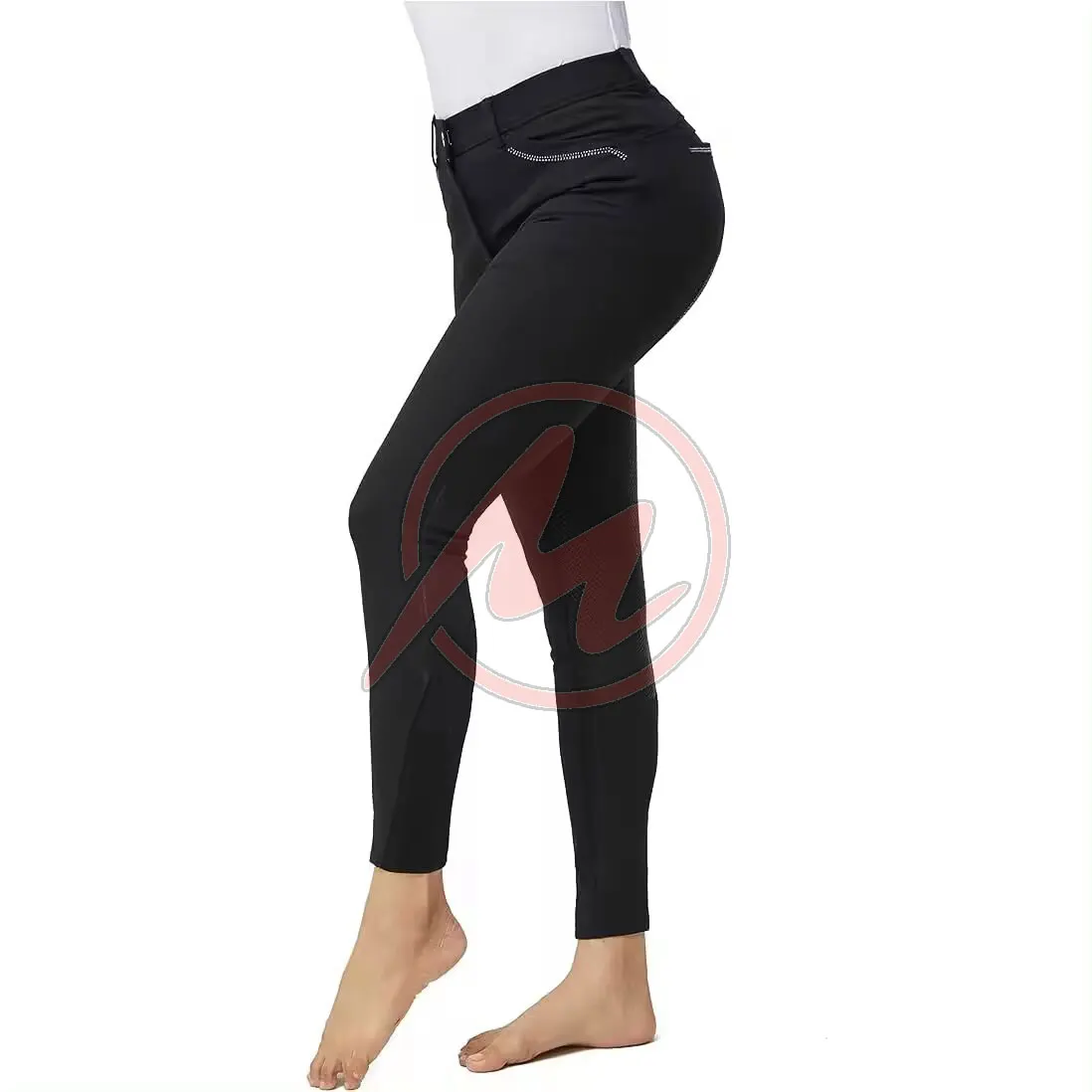 2024 Lady Competition Knee Breeches Custom Horse Riding Pants Tights