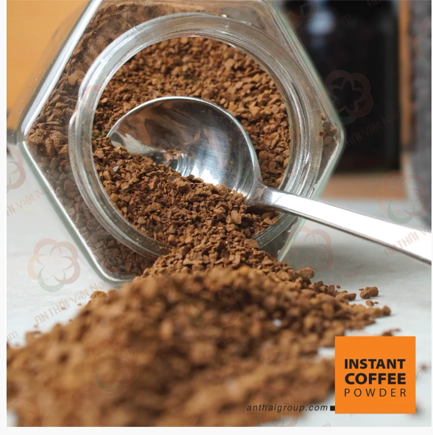 Freeze Dried Instant Coffee Granules Bitter Flavor Mellow Taste From