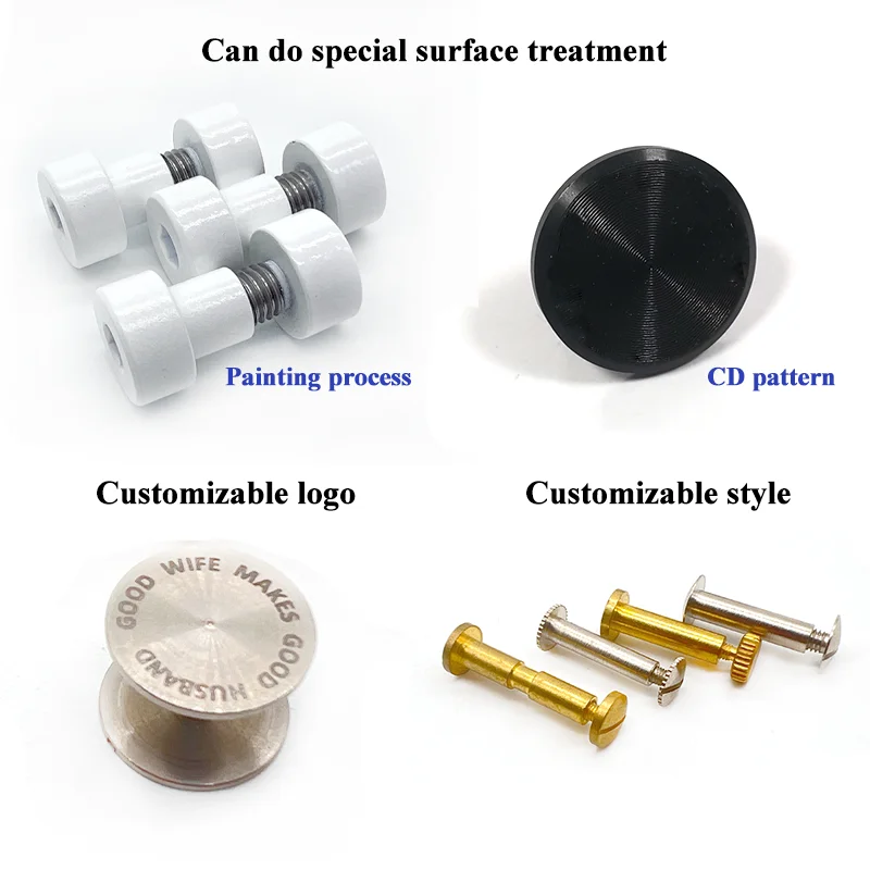 Custom M2 M3 M4 M5 M6 Binding Barrel Screws Male Female Aluminum Brass 20mm Length Din Stainless Steel Chicago Screws Cap