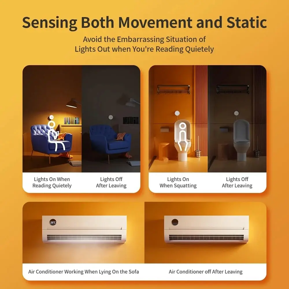 WGSensor Zigbee Motion Detector Zigbee  Human Presence Sensor Wifi Tuya  Wireless Tuya Pir Motion Sensor Radar Presence Sensor