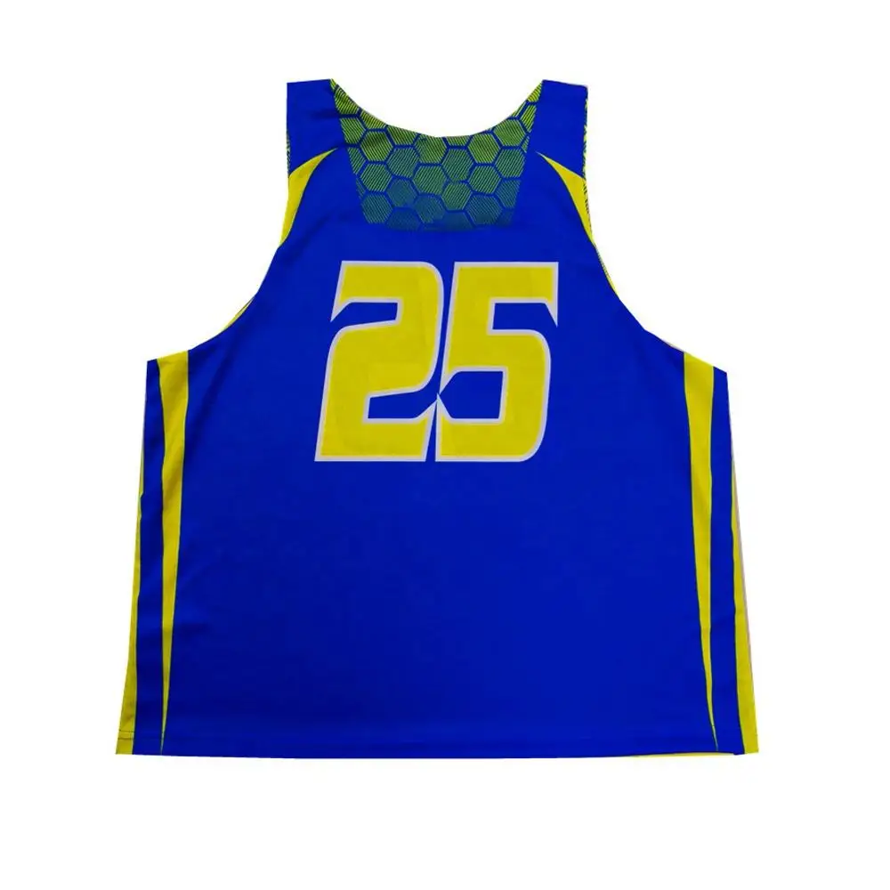 Wholesale Custom Sublimation Lacrosse Pinnies 100 Polyester Mesh