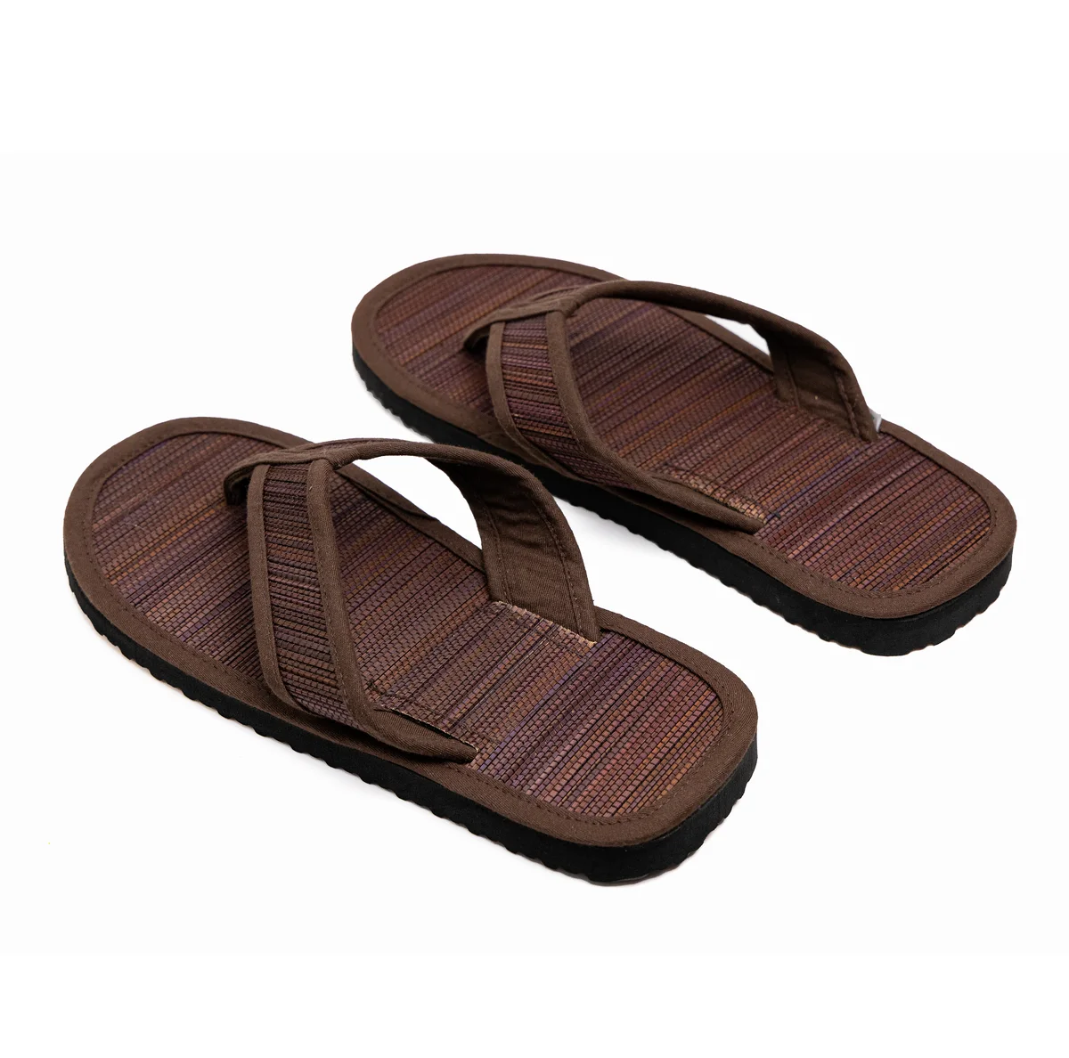 Brown Striped Flip Flops Made From 100 Natural Cinnamon Powder High