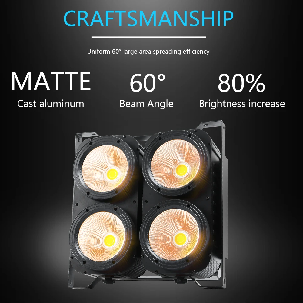 VALAVA DJ Event Party Matrix 4 Eyes 100w White COB Blinder Led Audience Light
