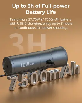 For SMALLRIG RGB LED Photography Flashlight 7500mAh Aluminum Alloy Patterned Ambient Light 4 Color Fill Light with 20 Patterned detail image