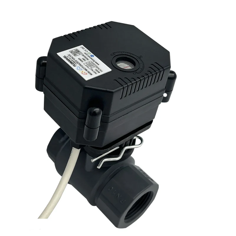 Mini Electric Motorized Automatic Shut off Valve Replacing Solenoid Valve for Remote air Water Control Garden Hose
