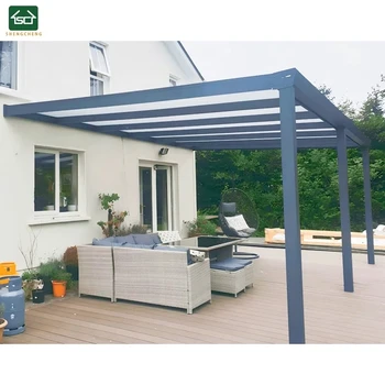 Wall Mounted Winter Garden Polycarbonate Canopy Sunroom Veranda Cover Patio Terrace Roof With Multi Track Sliding Glass Door