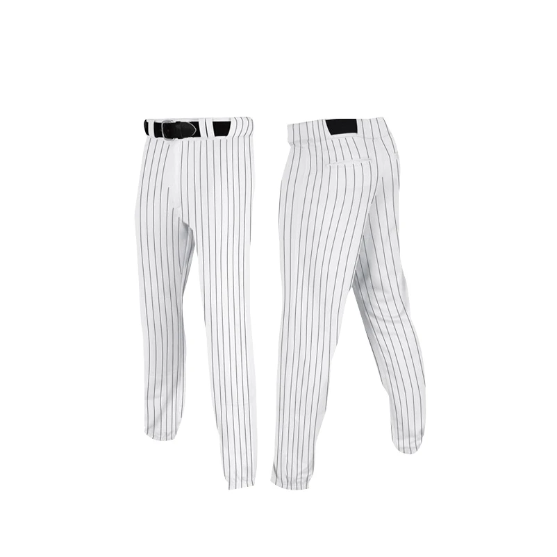 Plain Men Grey & White Color Competitive Price Baseball Pants Supplier