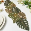 Black Floral Embroidered Table Runner