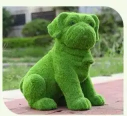 Customizable Outdoor Artificial Grass Metal Material with Steel Structure for Synthetic Animal Pet Decorations-Dog or Bear