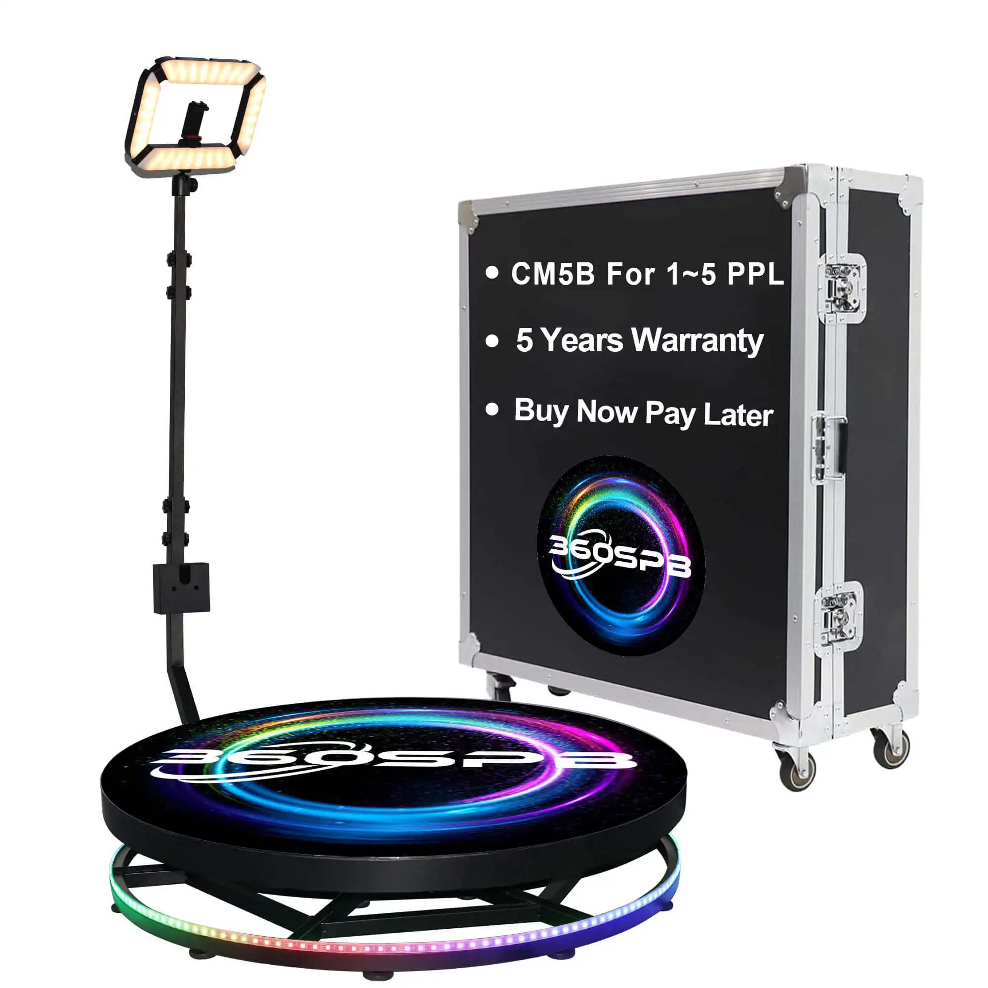 Platform 360 Spinning Photo Booth Led Metal Cm-b 27"/32"/40"/46
