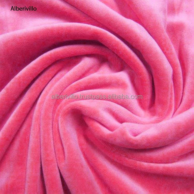 Pink Plain Velvet Fabric