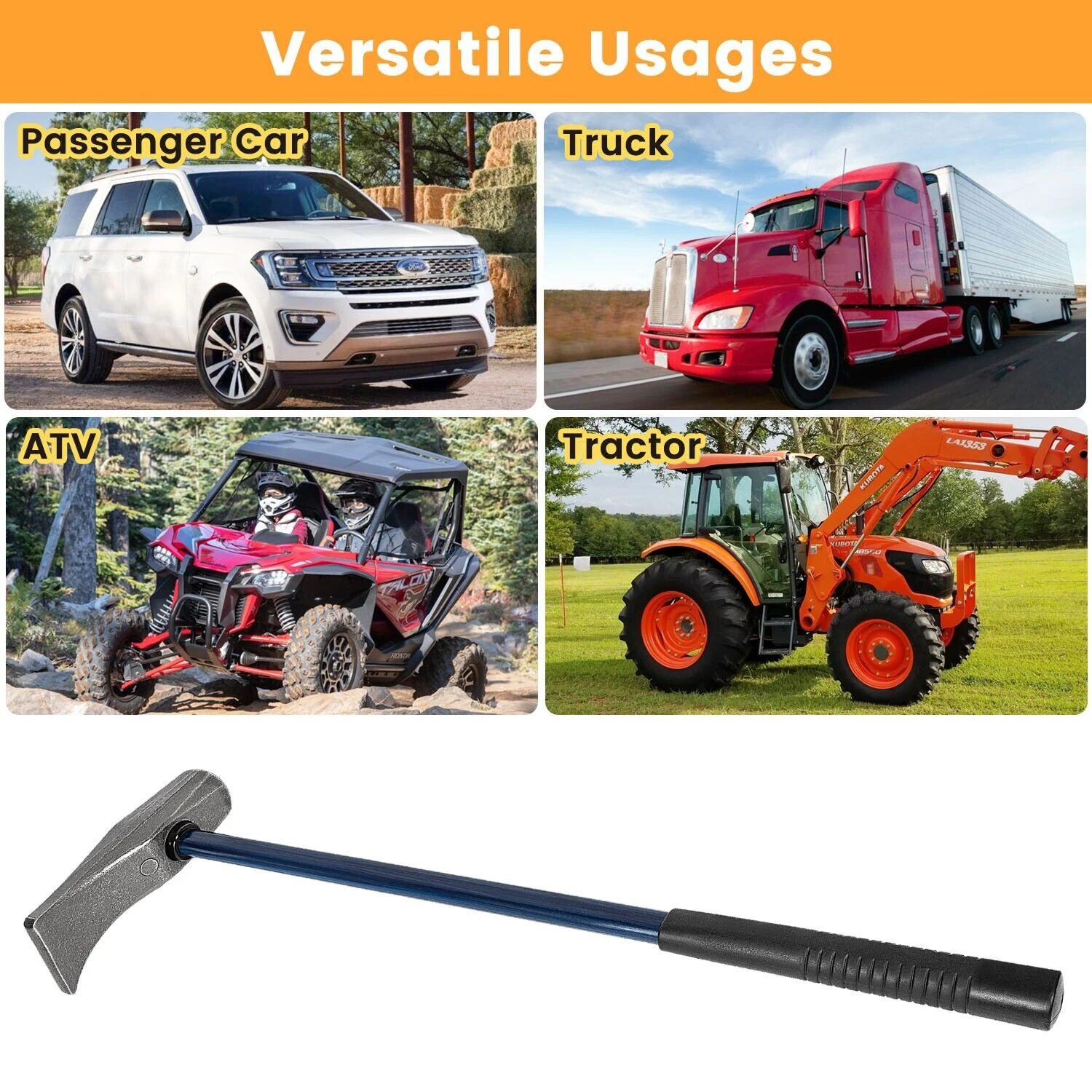 35429 32" Bead Brkg Wg Stl Duck Bill Wedge With Fiberglass Handle For