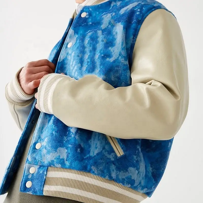 Custom Casual Crop Jacket Plus Size Men's Varsity College Jackets