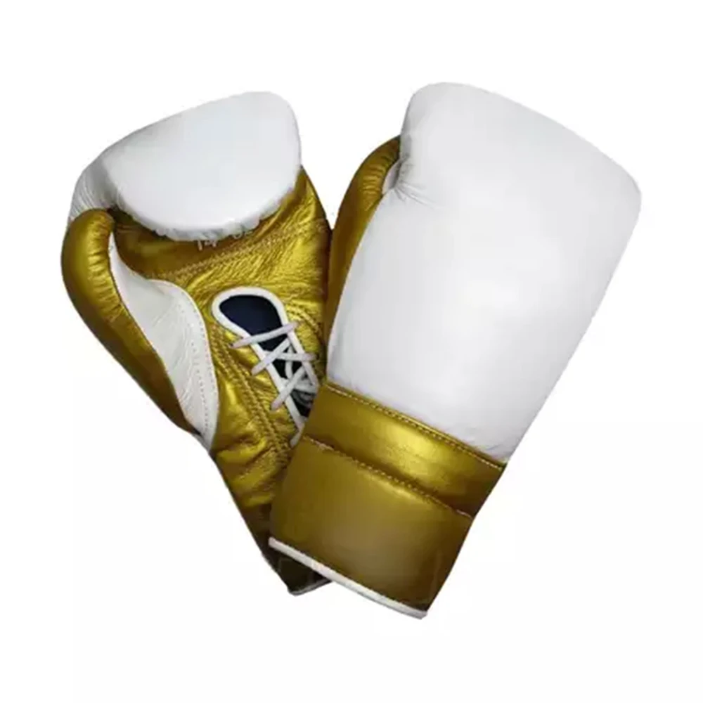 Высококачественные Боксерские перчатки из воловьей кожи для лучшей производительности | Профессиональные тренировочные со шнуровкой взрослых
