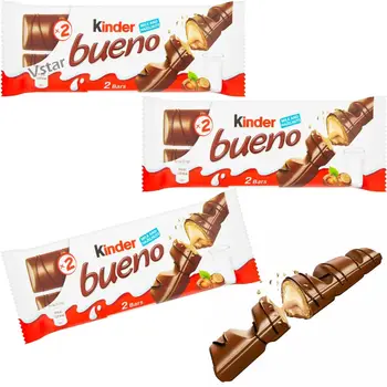 Buy Kinder Bueno Milk & Hazelnuts Chocolate (dark/white) Delicious ...