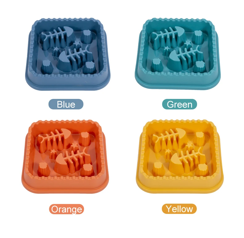 Большая миска для кошек нескользящая собак Экологически чистая пластиковая домашних животных