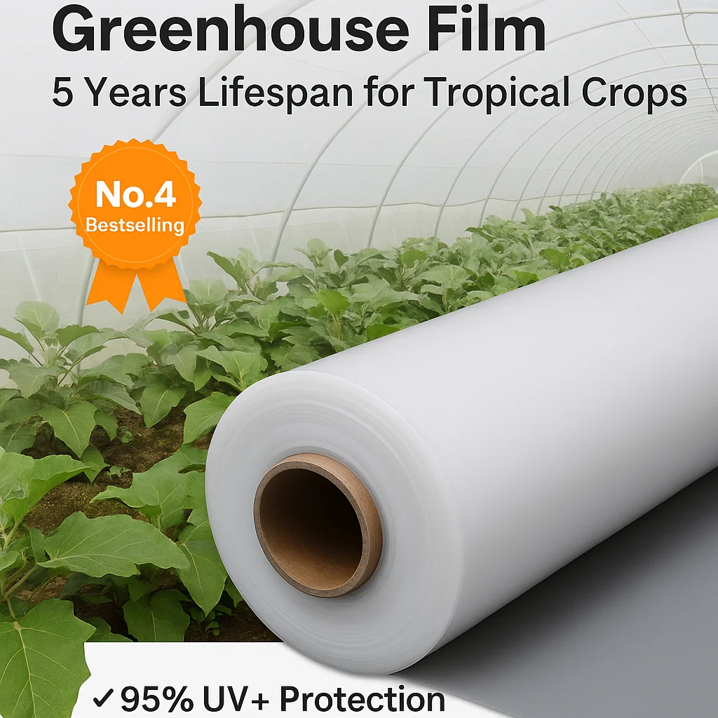 INFUNPLASTIC 150 Micron UV5 PE Greenhouse Film Agricultural Plastic Cover Roll