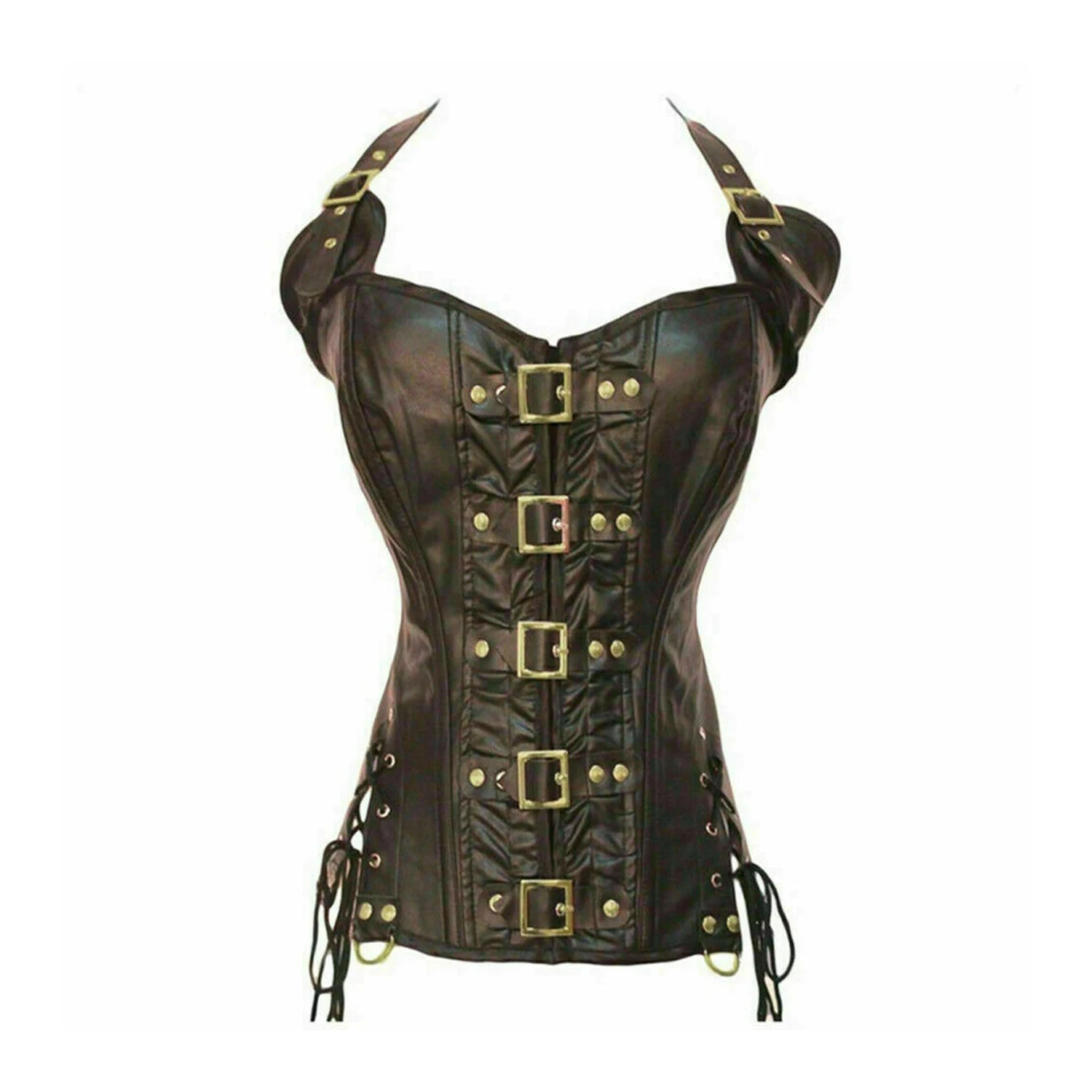 Gothic Corset Steel Boned Steampunk Waist Trainer Plus Size Corset ...