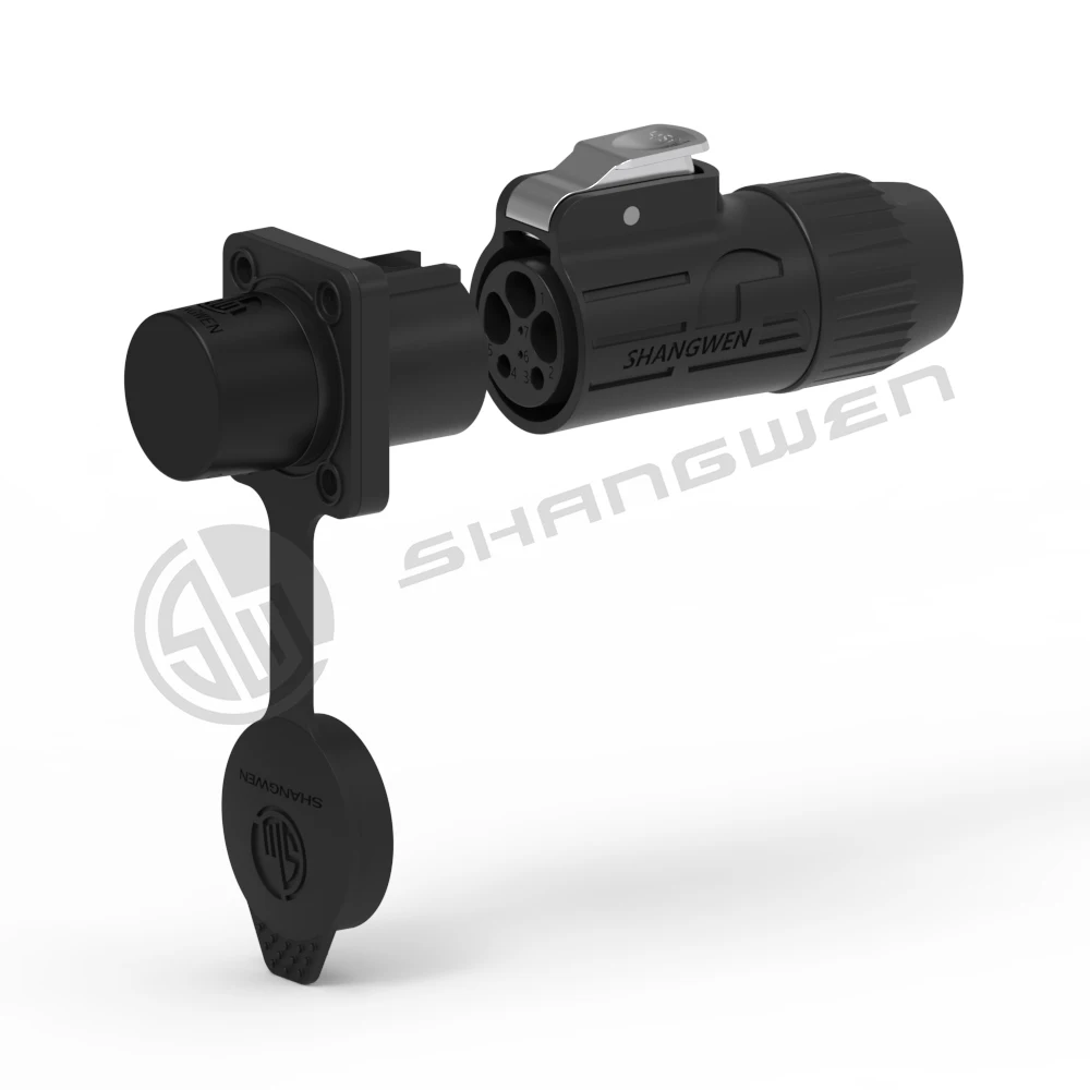 Outdoor IP67 Dual Backup Aviation Plug 7-Pin Male Female Industrial Connector Powercon Female Connector 7 Core Connector