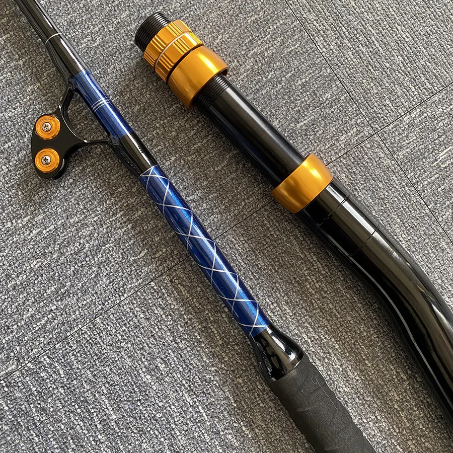 130lb-210lbトローリングロッド回転チップ曲げバット高速グラスボート