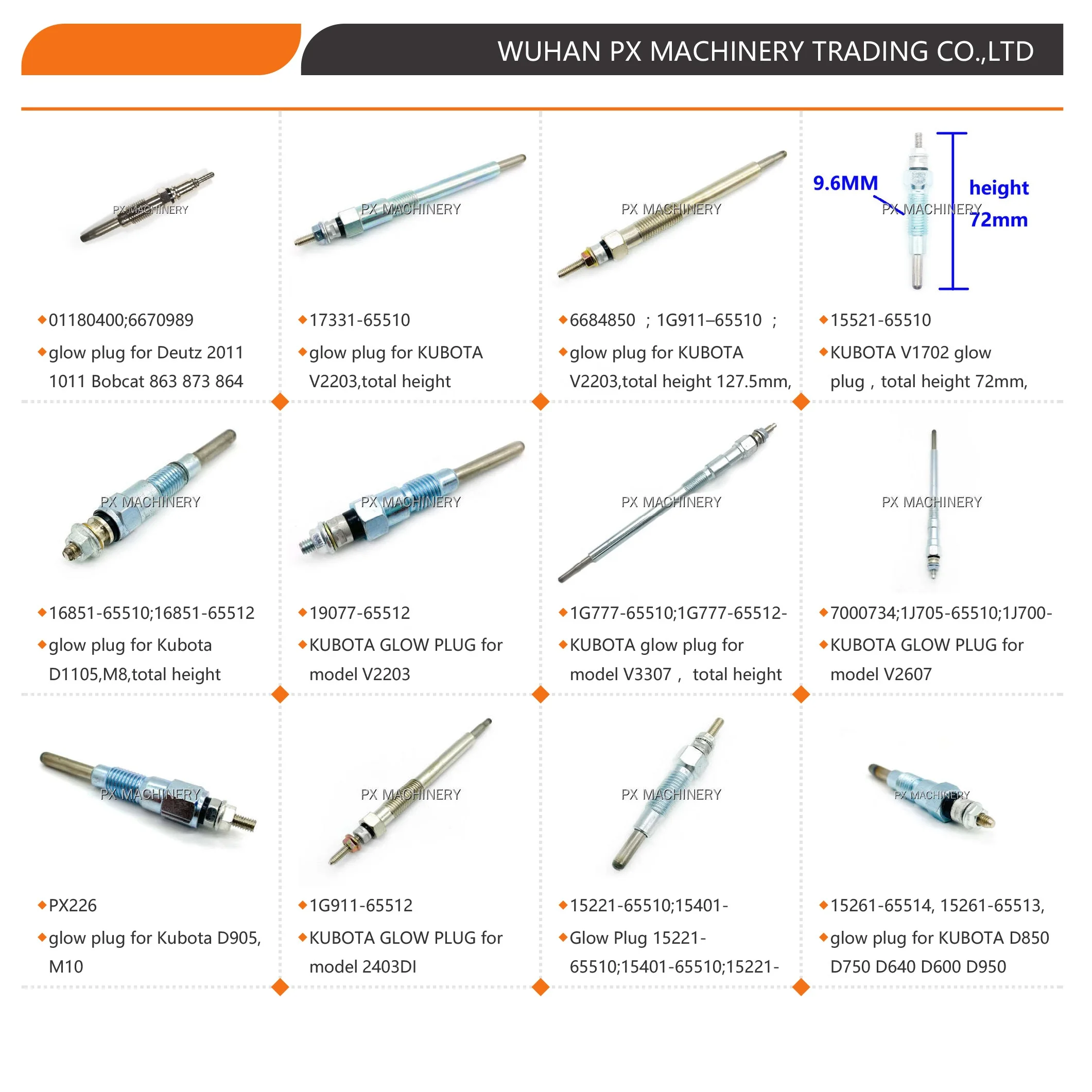 Piston with Pin & Clip STD for Kubota D1105 and V1505