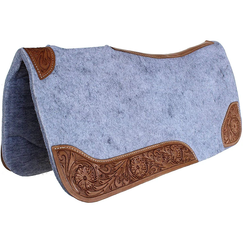 Wholesale 2024 Horse Saddle Pad Western Contoured Wool Felt Moisture