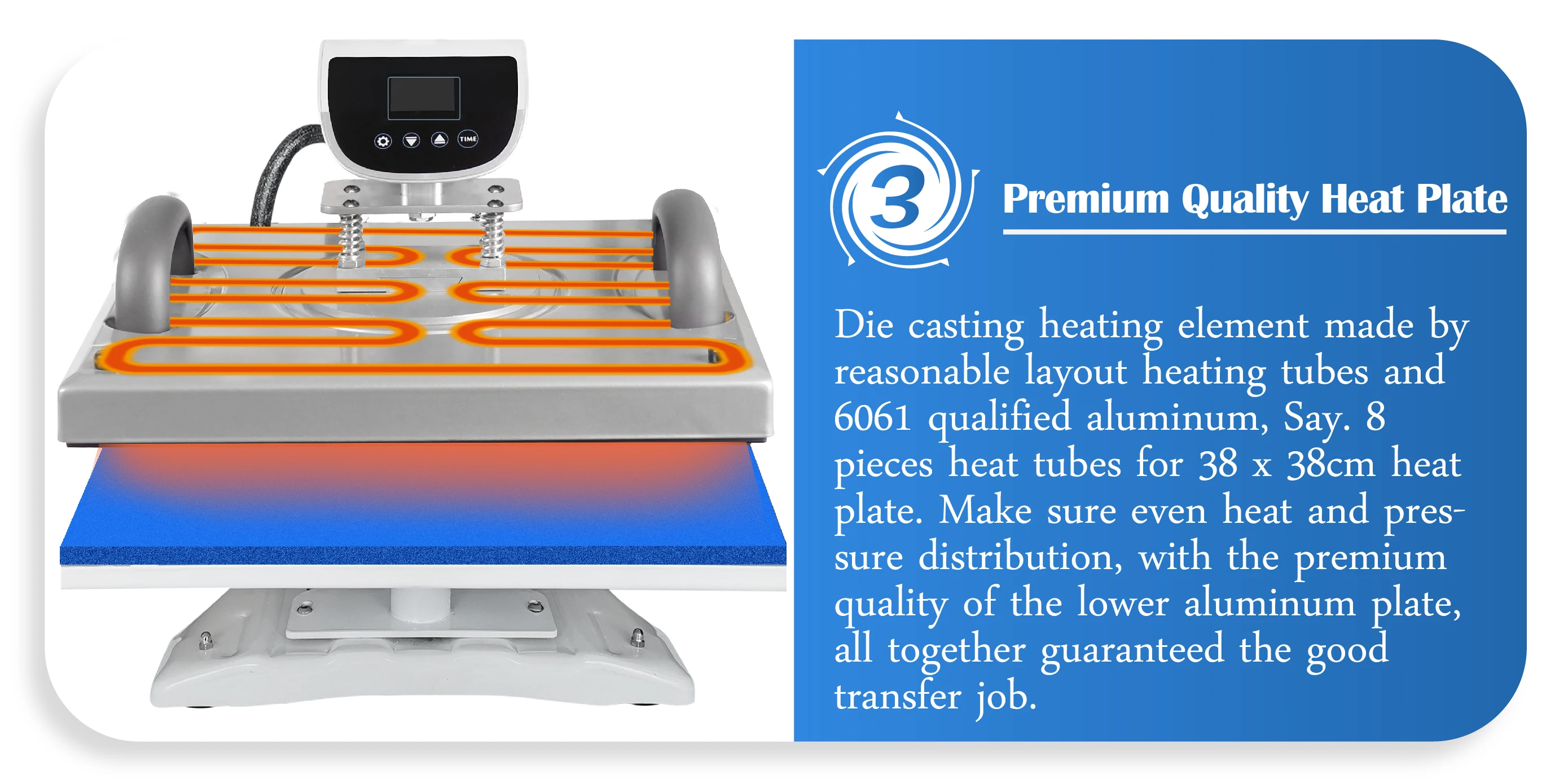 Prime Quality Multifunction 15x15 Manual Sublimation Combo 8 In 1 Heat