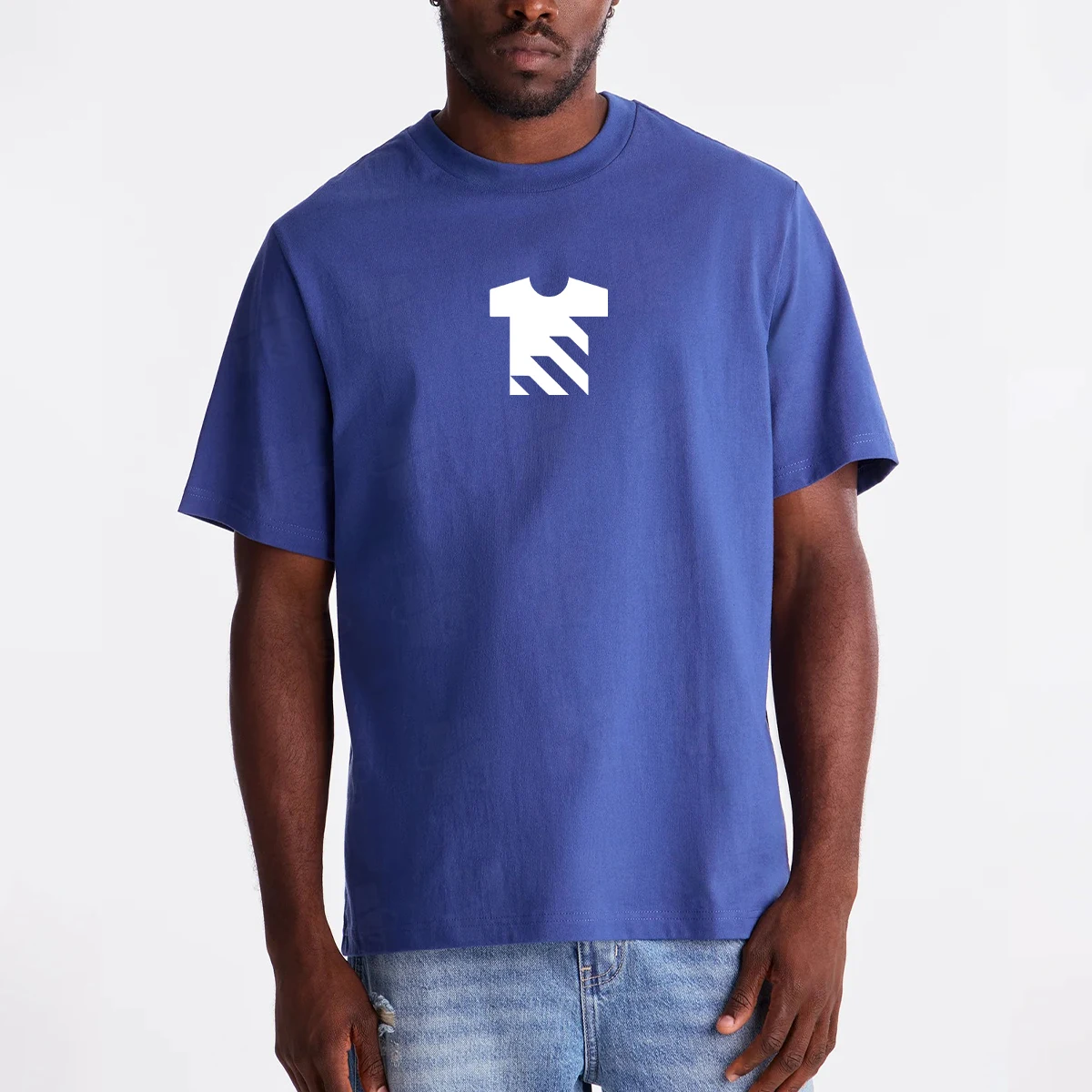 Streetwear T Shirt Men Oversized Heavy Cotton 240gsm Blank Crew Neck Tee Bulk Wholesale