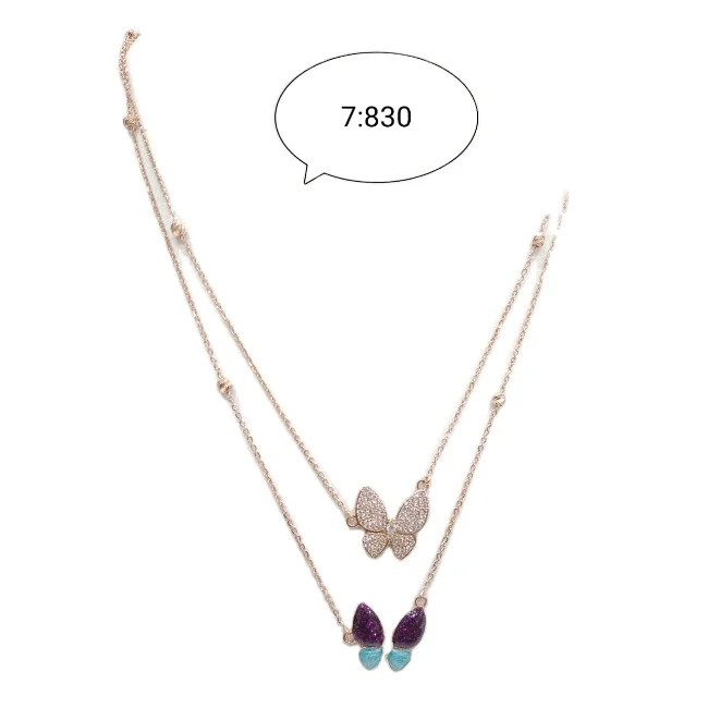 Elegant Classic Engagement Rose Gold 14k 585 Gold Necklace Adjustable Length Wholesale Price Made in India