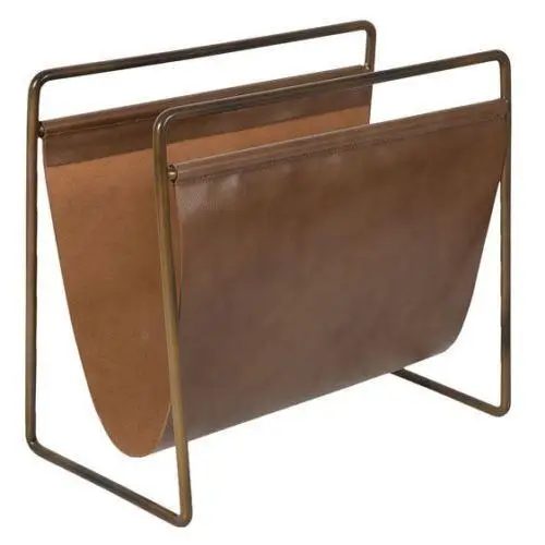 Новейший дизайн, металлический сетчатый держатель для магазинов, кожаный и металлический держатель для магазинов для рабочего стола, офиса, отеля и ресторана